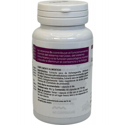 ASHWAGANDHA (Withania somnifera) con Azafrán 60 cápsulas 770mg de Jellybell JellyBell JB-0145 Estados emocionales, ansiedad, ...