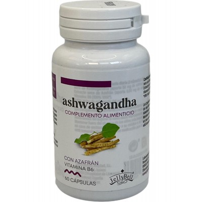 ASHWAGANDHA (Withania somnifera) con Azafrán 60 cápsulas 770mg de Jellybell JellyBell JB-0145 Estados emocionales, ansiedad, ...