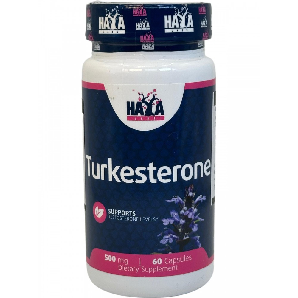 Turkesterone (ajuga turkestanica) 500 mg 60 Caps de Haya labs Haya Labs HAY-41607 Salud Sexual y Fertilidad salud.bio