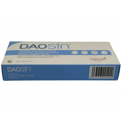 DAOSIN® 15 ó 90 comprimidos Para el manejo dietético del Déficit de DAO (Intolerancia a la histamina) de Salengi Salengei DAO...