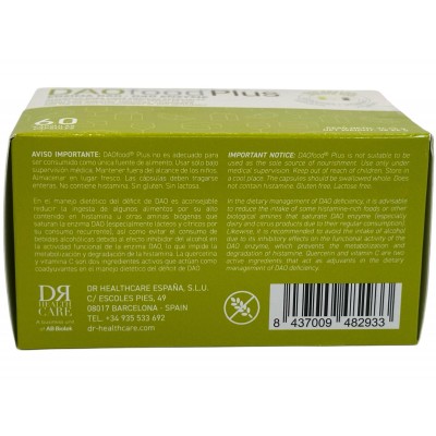 DAOfood® PLUS 60 Cápsulas de Dr Healthcare DR Healthcare 195200.4 Ayudas aparato Digestivo salud.bio