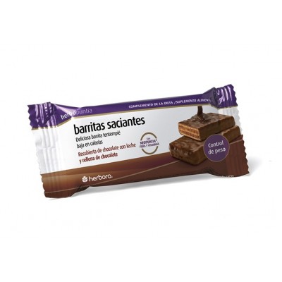 Barrita chocolate Herbopuntia saciantes Herbora 500705 Barritas Snack salud.bio