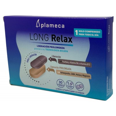 Long relax 30 comprimidos bicapa (adaptógenos) de Plameca Plameca PLA-84612 Estados emocionales, ansiedad, estrés, depresión,...