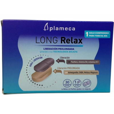 Long relax 30 comprimidos bicapa (adaptógenos) de Plameca Plameca PLA-84612 Estados emocionales, ansiedad, estrés, depresión,...