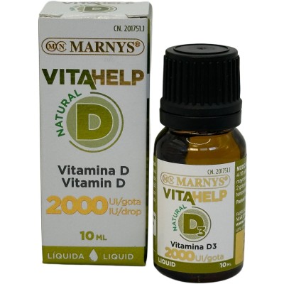 Vitamina D liquida 2000 iU 10ml Línea VITAHELP de Marnys Marnys MN813 Antioxidantes salud.bio