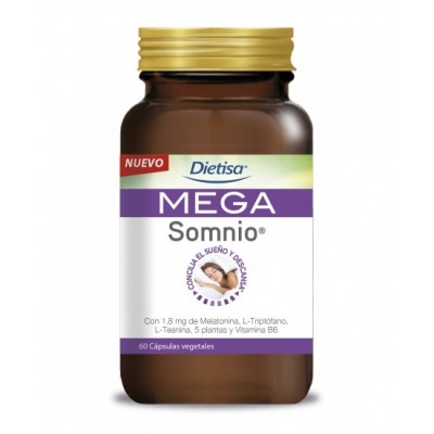 Mega Somnio 60 cápsulas de Dietisa Dietisa DIE-21835 insomnio y descanso salud.bio