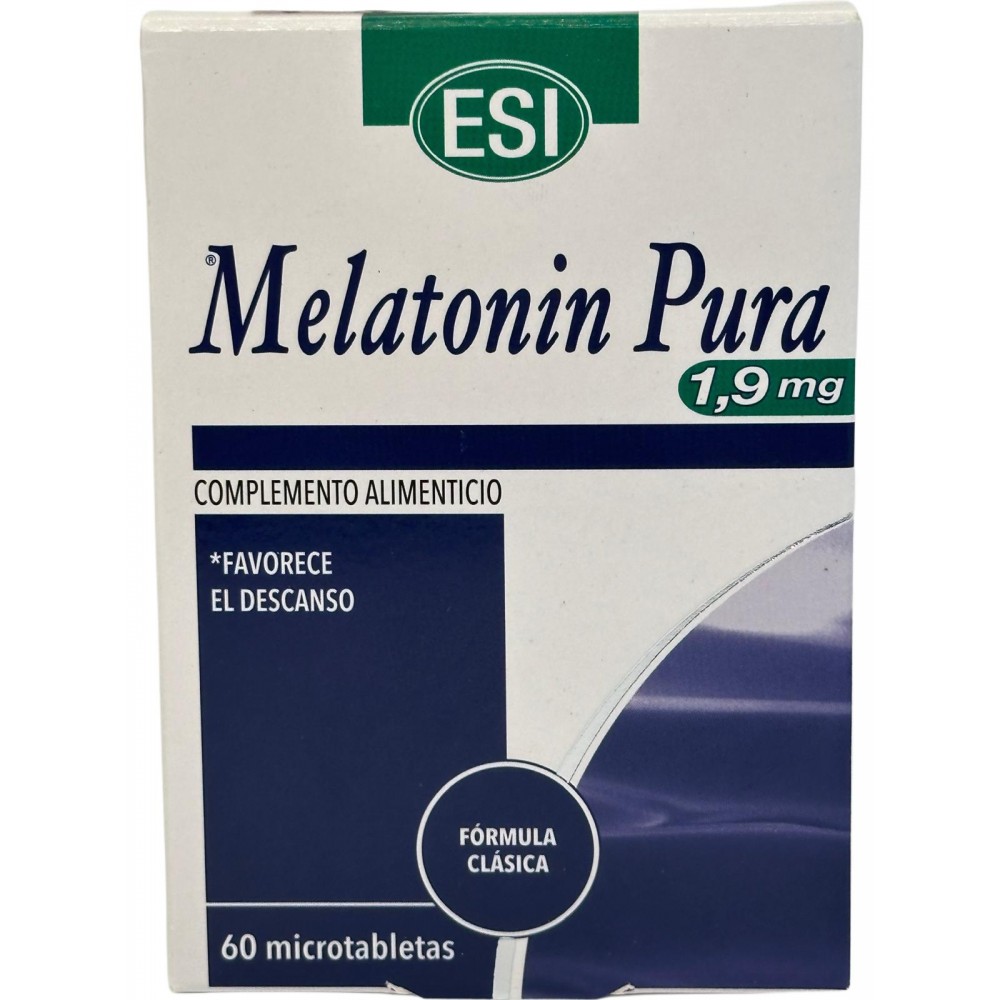 Melatonin pura (Melatonina) 1,9 mg (60 Comprimidos) de ESI ESI ESI-19011101 insomnio y descanso salud.bio