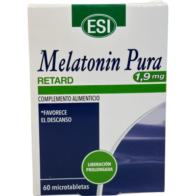 Melatonin pura Retard (Melatonina) 1,9 mg (60 Comprimidos) de ESI ESI ESI-19011095 insomnio y descanso salud.bio
