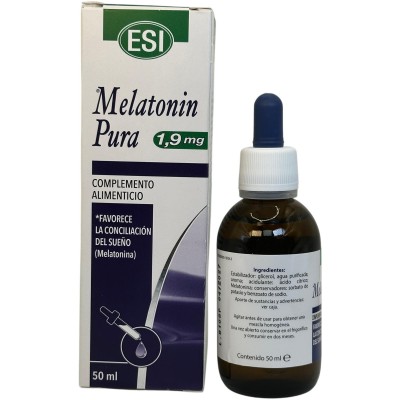 Melatonin pura (Melatonina) Gotas 1.9mg (50ml) de ESI ESI ESI-00959 insomnio y descanso salud.bio