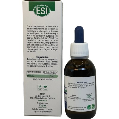 Melatonin pura (Melatonina) Gotas 1.9mg (50ml) de ESI ESI ESI-00959 insomnio y descanso salud.bio