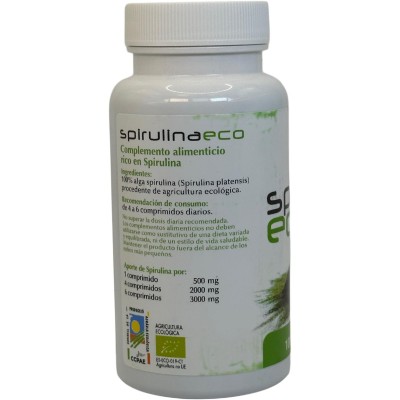Spirulina Eco (100% Alga spirulina) 180 comprimidos de Plantis Artesania Agrícola ART-03817 Vitaminas y Minerales salud.bio