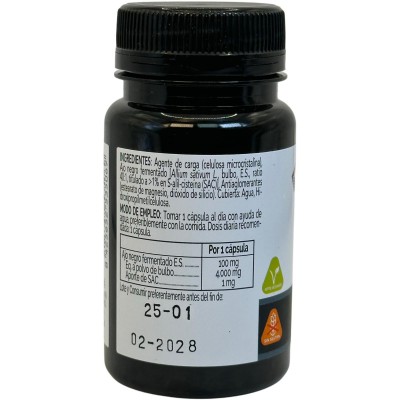 Ajo negro fermentado 30 cápsulas (Serie Elementales) de Novadiet Novadiet NOV-53506 Sistema circulatorio salud.bio