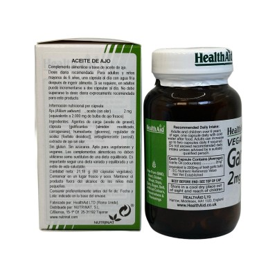 Aceite de Ajo (Allium sativum) de Health Aid Health Aid 802245 Sistema circulatorio salud.bio