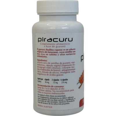 Piracuru Guaraná (Paullina cupana) 60 Cápsulas de Plantis Artesania Agrícola ART-03734 Suplementos Deportivos (Complementos A...