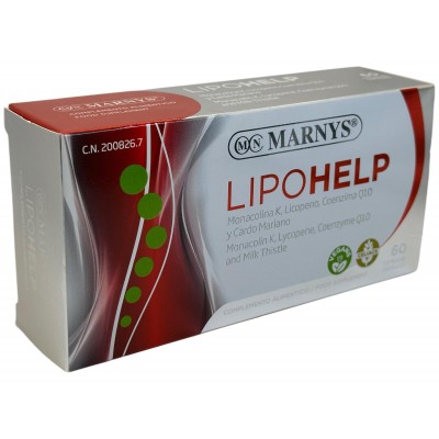 Lipohelp (Ayuda tu colesterol y trigliceridos) 60 cápsulas de Marnys Marnys MN105A Ayudas niveles Colesterol y Trigliceridos ...