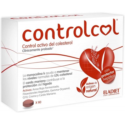 Controlcol (control activo del colesterol) 60 comprimidos de Eladiet Eladiet ELA-21712 Ayudas niveles Colesterol y Trigliceri...