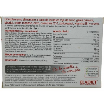 Controlcol (control activo del colesterol) 60 comprimidos de Eladiet Eladiet ELA-21712 Ayudas niveles Colesterol y Trigliceri...