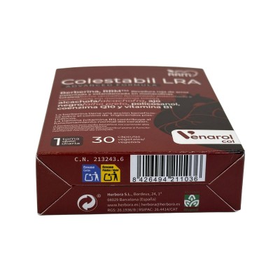 Colestabil LRA Advanced formula (ayuda a tu colesterol) 30 cápsulas de herbora Herbora HER-H21103 Ayudas niveles Colesterol y...