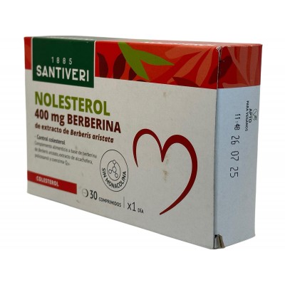 NOLESTEROL (Ayuda a tu colesterol) 400mg Berberina 30 comprimidos de Santiveri Santiveri  SAN-04682 Ayudas niveles Colesterol...
