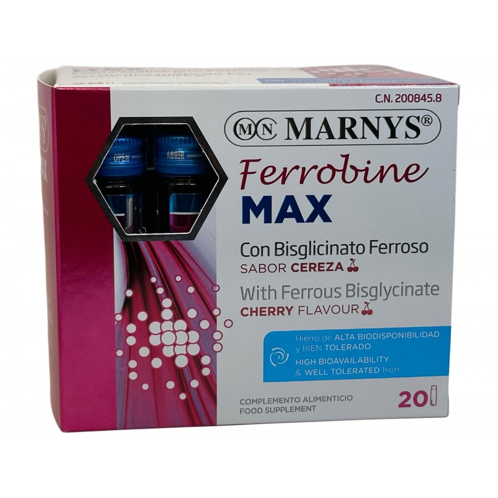 Ferrobine MAX 20 viales 10ml de Marnys Marnys MNV426 Minerales salud.bio