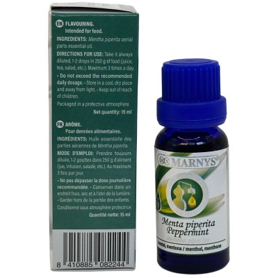 Aceite esencial de Menta Piperita Marnys 15 ml Marnys AA018 Aceites esenciales uso interno salud.bio