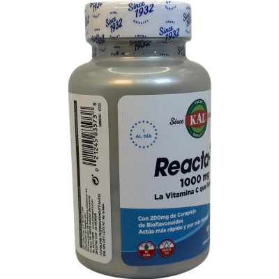 Reacta C™ (Vitamina C retard) 1000 mg 60 Comprimidos de Kal SOLARAY 74880 Vitamina C salud.bio