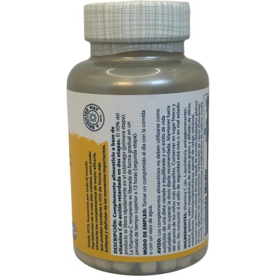 Vitamina C RETAR 1000mg con Rosa Canina y Acerola de Solaray SOLARAY SOL-4453 Vitamina C salud.bio