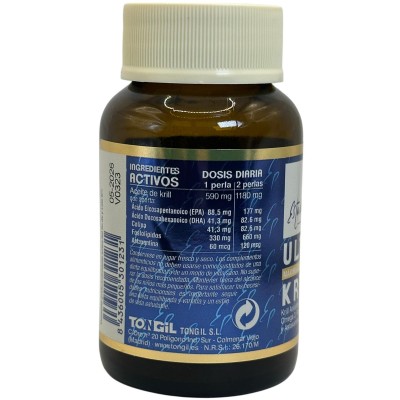 Ultra KRILL (Aceite de Krill Antártico) 60 Perlas Estado puro de Tongil Tongil M33 Ayudas niveles Colesterol y Trigliceridos ...