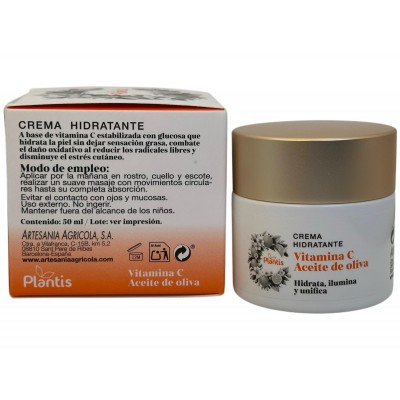 Crema Facial FACIAL HIDRATANTE (VITAMINA C y Aceite de Oliva) de Plantis Artesania Agrícola ART-04558 Cosmética Natural salud...