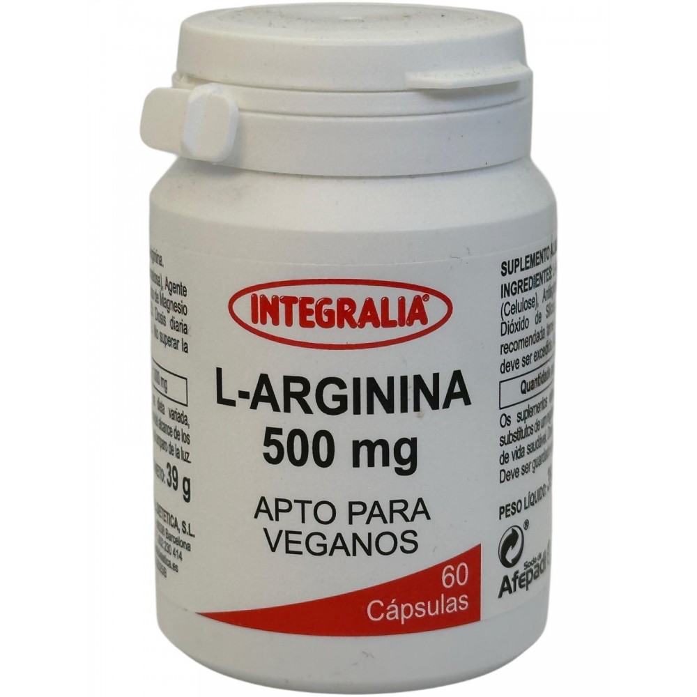 L-Arginina 500mg 60 cápsulas de Integralia INTEGRALIA GEN-54536 Aminoácidos salud.bio