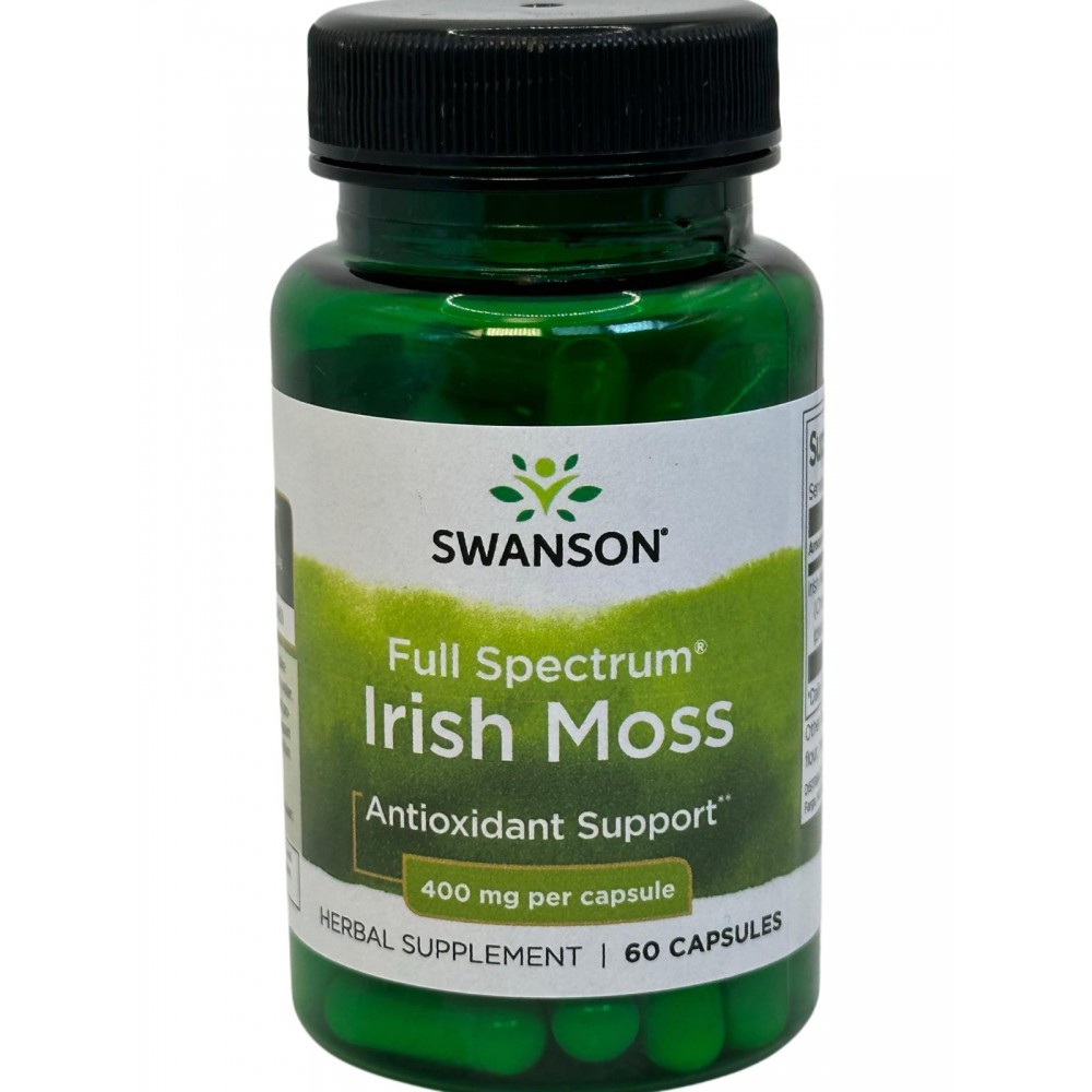 Musgo irlandés de espectro completo, 400 mg, 60 cápsulas de Swanson Swanson SWV-11291 Antioxidantes salud.bio