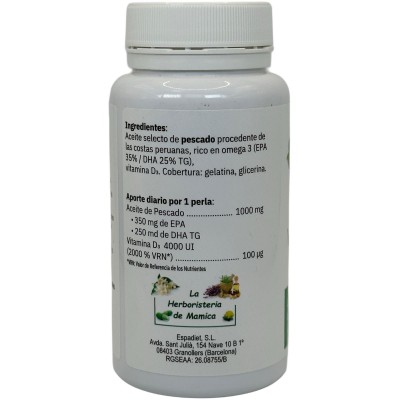 Vitamina D3 Complex (D3 4000 iU + Omega 3 TG) de Salud.bio Espadiet SABIO-04009 Ayudas niveles Colesterol y Trigliceridos sal...