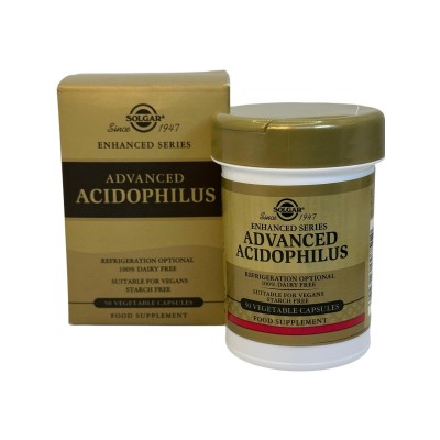 PROBIÓTICO Avanzado Acidophilus (Advanced acidophilus) 50 cápsulas vegetales de solgar Solgar SOL-00751 Ayudas aparato Digest...
