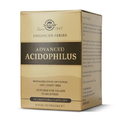 PROBIÓTICO Avanzado Acidophilus (Advanced acidophilus) 50 cápsulas vegetales de solgar Solgar SOL-00751 Ayudas aparato Digest...