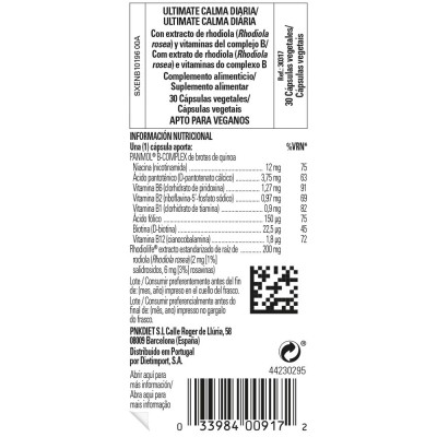 Ultimate Calma Diaria - 30 Cápsulas vegetales de Solgar Solgar SOL-30317 Estados emocionales, ansiedad, estrés, depresión, re...