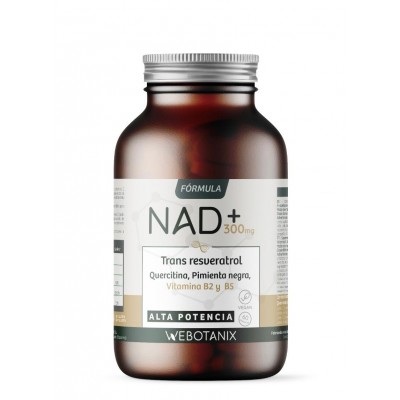 NAD+ 300mg con Tran Resveratrol Fórmula 60 cápsulas de WeBotanix WE BOTANIX WEB-22356 Antioxidantes salud.bio