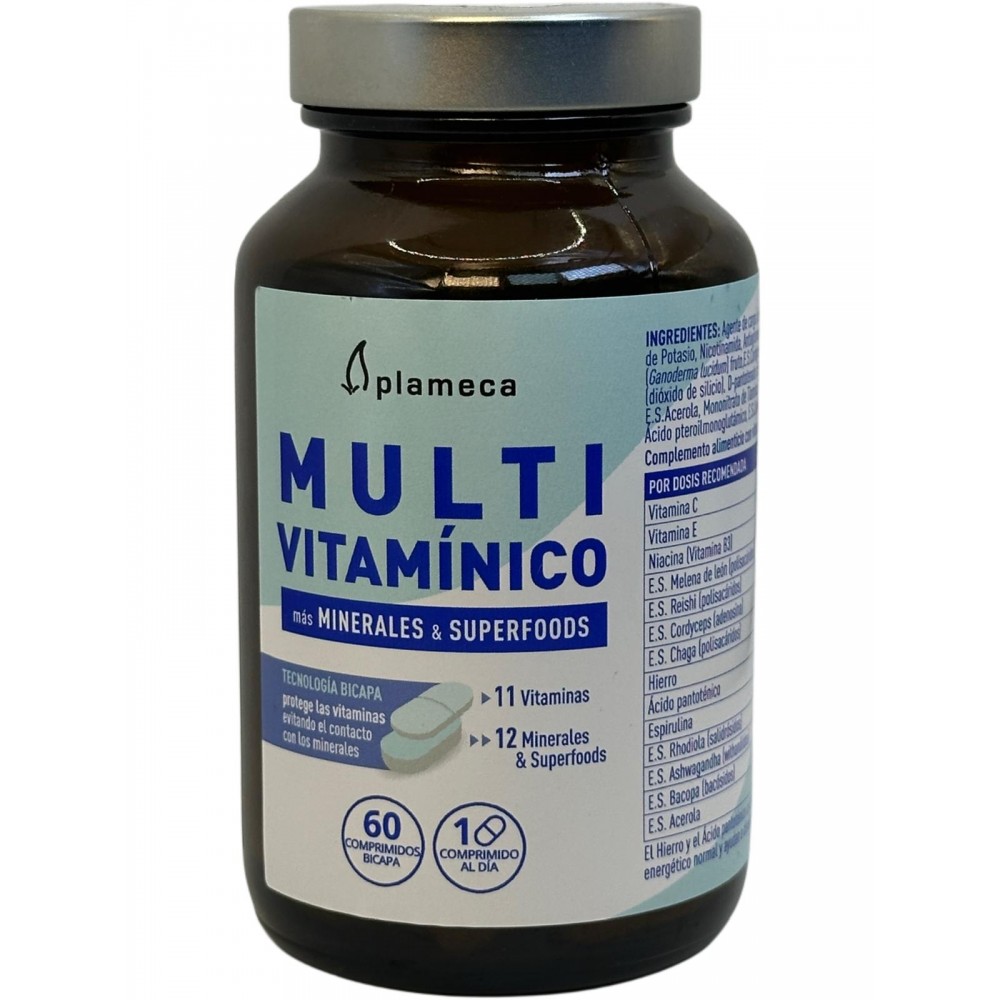 Multi VITAMINICO (minerales y supefoods) 60 comprimidos bicapa de Plameca Plameca PLA-84660 Vitaminas y Multinutrientes salud...