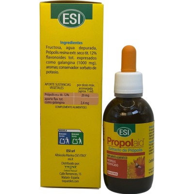 Propolaid extracto de propolis 50ml sin alcohol de ESI ESI ESI-21010601 Acción benéfica garganta y pecho salud.bio