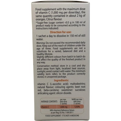 Vitamina C 1000mg POLVO (20 sobres) de ESI® ESI ESI-33010822 Vitamina C salud.bio