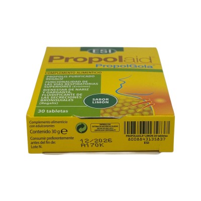 Propolaid Propolgola Limón 30 Comprimidos masticables de ESI® ESI ESI-13583 Acción benéfica garganta y pecho salud.bio