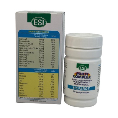 Multicomplex HOMBRE (Vitaminas y Minerales) 30 comprimidos de ESI ESI ESI-13529 Vitaminas y Multinutrientes salud.bio