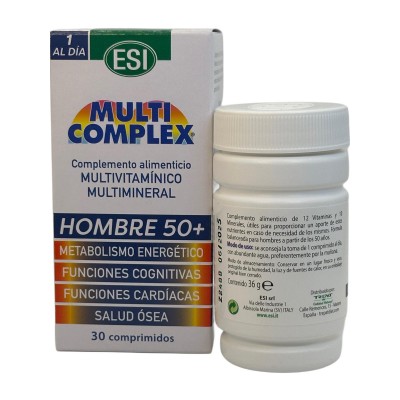 Multicomplex HOMBRE 50+ (Vitaminas y Minerales) 30 comprimidos de ESI ESI ESI-13526 Vitaminas y Multinutrientes salud.bio