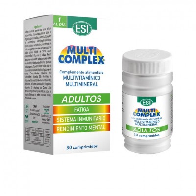 Multicomplex ADULTOS (Vitaminas y Minerales) 30 comprimidos de ESI ESI ESI-13528 Vitaminas y Multinutrientes salud.bio