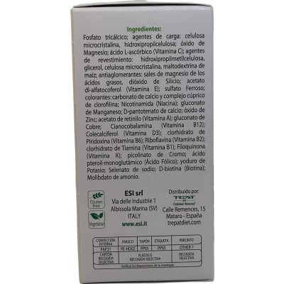 Multicomplex ADULTOS (Vitaminas y Minerales) 30 comprimidos de ESI ESI ESI-13528 Vitaminas y Multinutrientes salud.bio