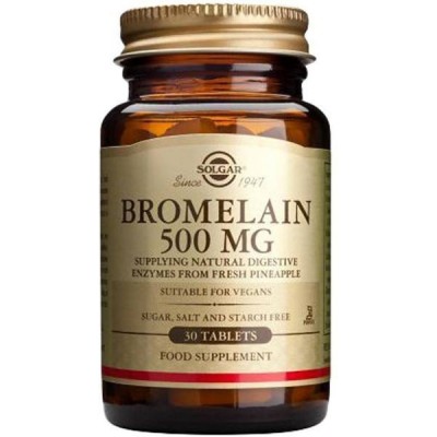Bromelaina 500mg 30 comprimidos de Solgar SOLGAR 120403 Ayudas aparato Digestivo salud.bio