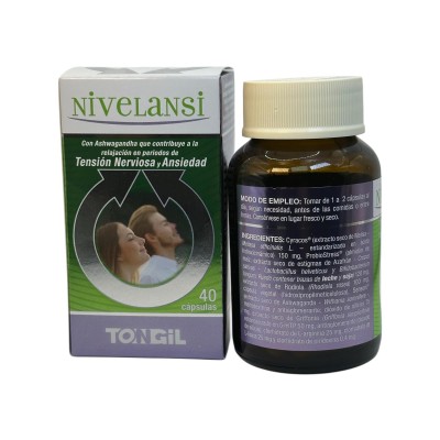 Nivelansi 40 cápsulas de Tongil Tongil H20 Estados emocionales, ansiedad, estrés, depresión, relax salud.bio