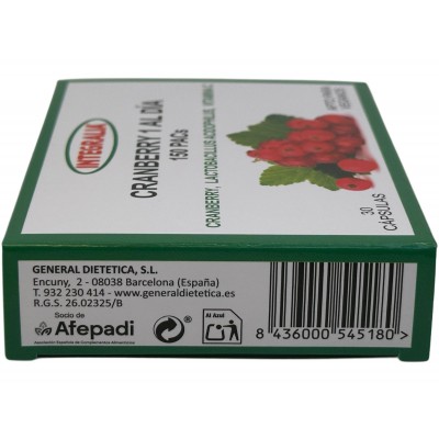 Cranberry 1 al día 150 PACs (30 cápsulas) de Integralia INTEGRALIA 496 Bienestar urinario. Ayuda en el bienestar urinario. sa...