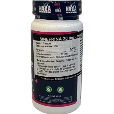 Sinefrina 99% 20mg (synephrine) 100 cápsulas de Haya labs Haya Labs HAY-00703 Quemagrasas y similares salud.bio