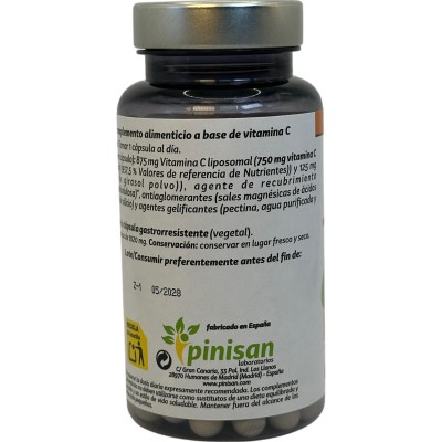 VITAMINA C LIPOSOMADA 750mg 60 Cápsulas de Pinisan Pinisan 106.00279 Vitamina C salud.bio