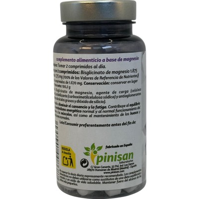 Bisglicinato de MAGNESIO 1875mg 60 comprimidos de Pinisan Pinisan 106.00262 Suplementos Minerales  salud.bio